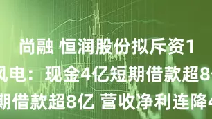 尚融 恒润股份拟斥资12亿豪赌风电：现金4亿短期借款超8亿 营收净利连降4年