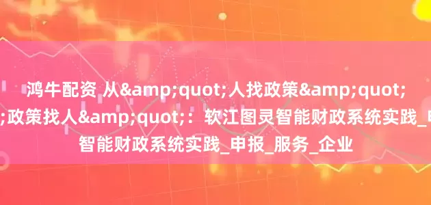 鸿牛配资 从"人找政策"到"政策找人"：软江图灵智能财政系统实践_申报_服务_企业
